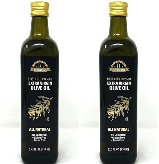 ROSOLINI GOLD || Extra Virgin Olive Oil || 25.5 fl oz (750ml) || 2 Bottles