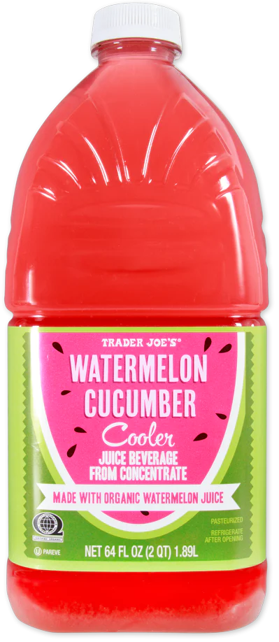 Trader Joe's Watermelon Cucumber Cooler - Made with Organic Watermelon Juice, 64 OZ(1.89 L)