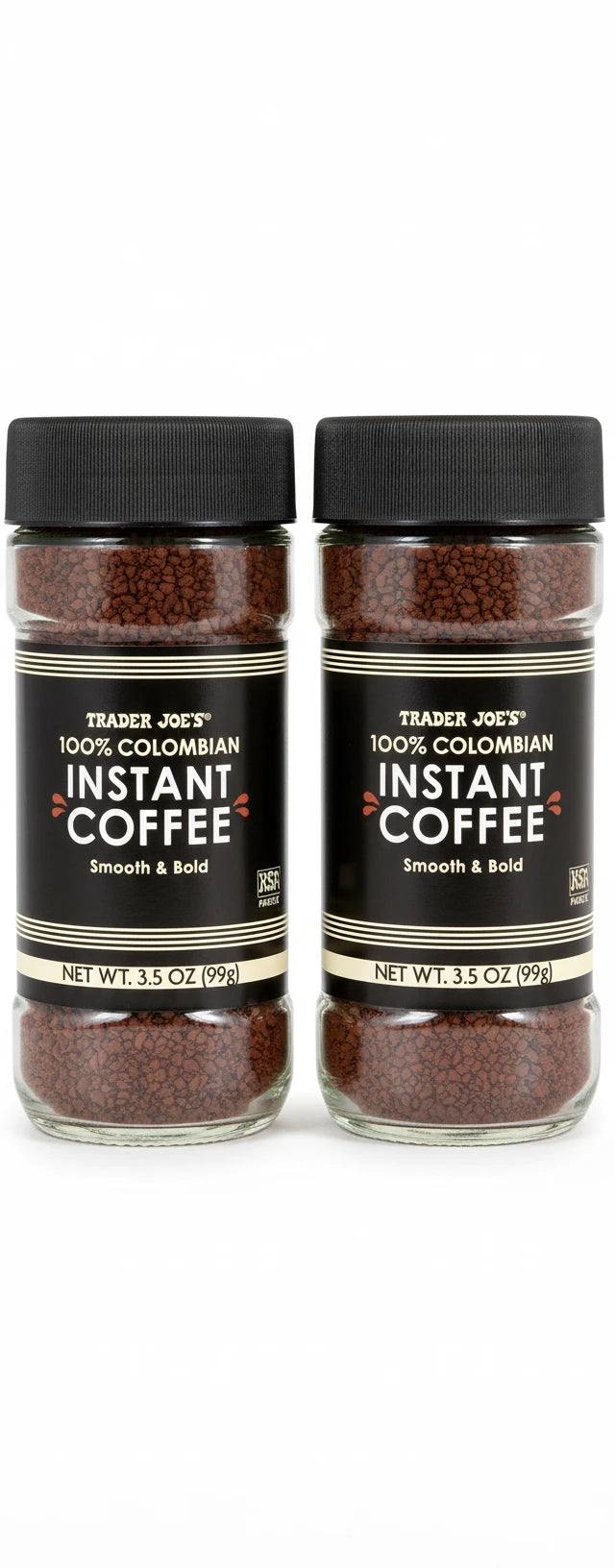 Trader Joe's 100% Colombian Instant Coffee 3.5 Oz - 2 Pack