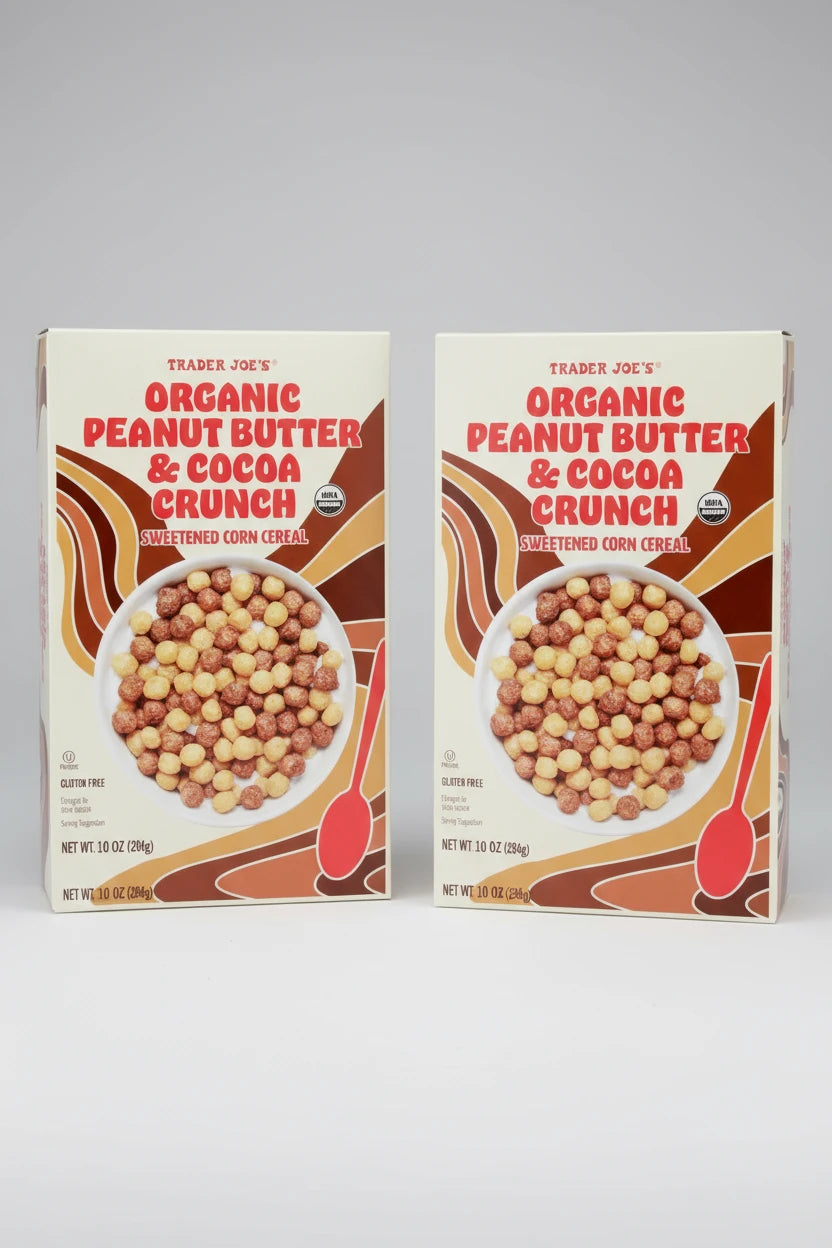 Trader Joe's Organic Peanut Butter & Cocoa Crunch 10 Oz - 2 Pack