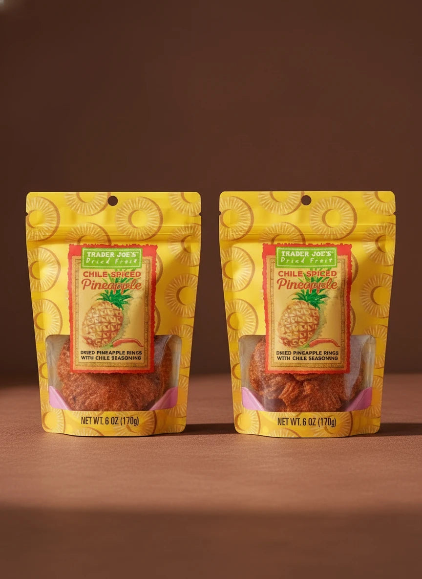 Trader Joe’s Dried Fruit Chile Spiced Pineapple 6oz 170g (Two Bags)