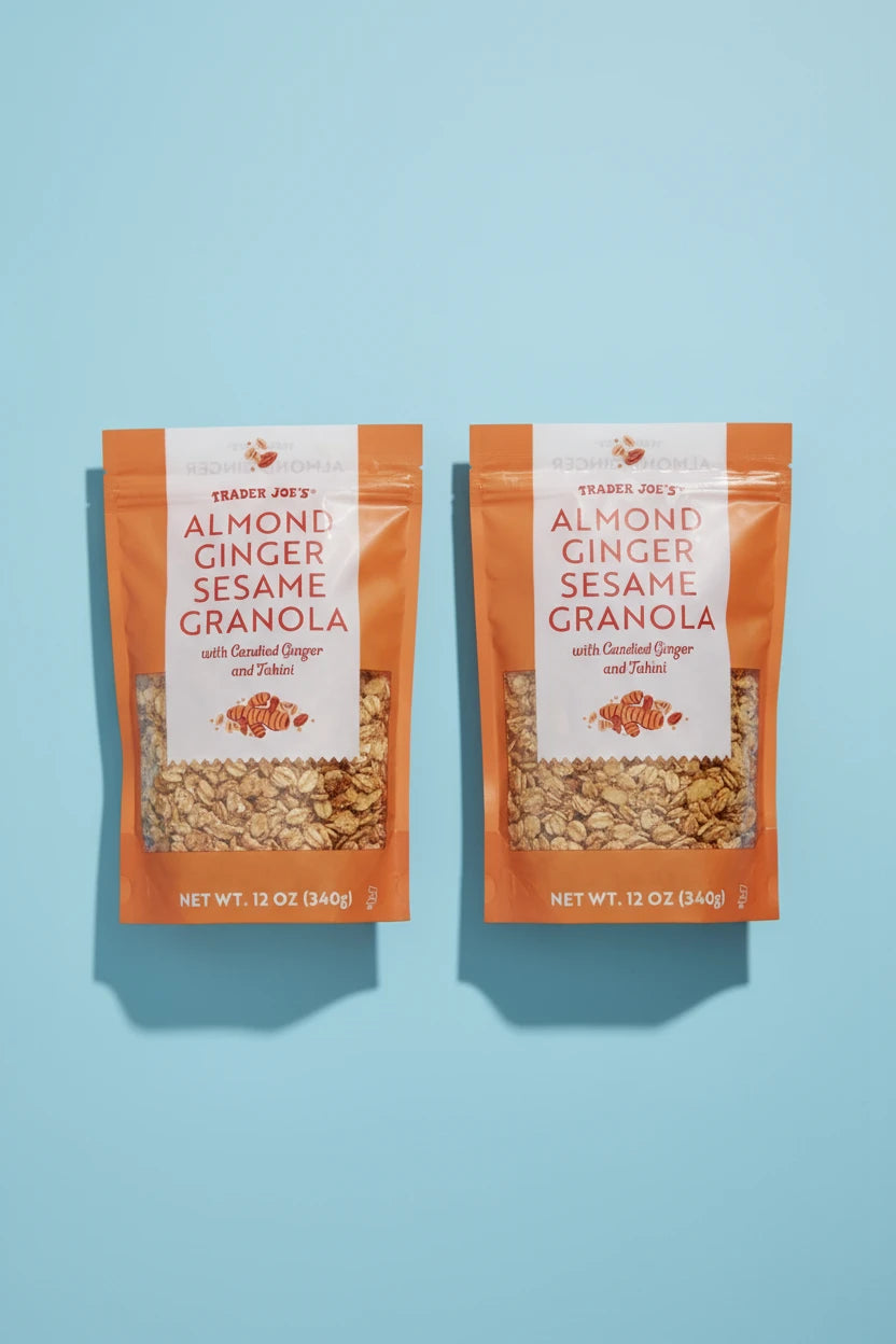 Trader Joe's Almond Ginger Sesame Granola 12 Oz (340g) ~ 2 Pack