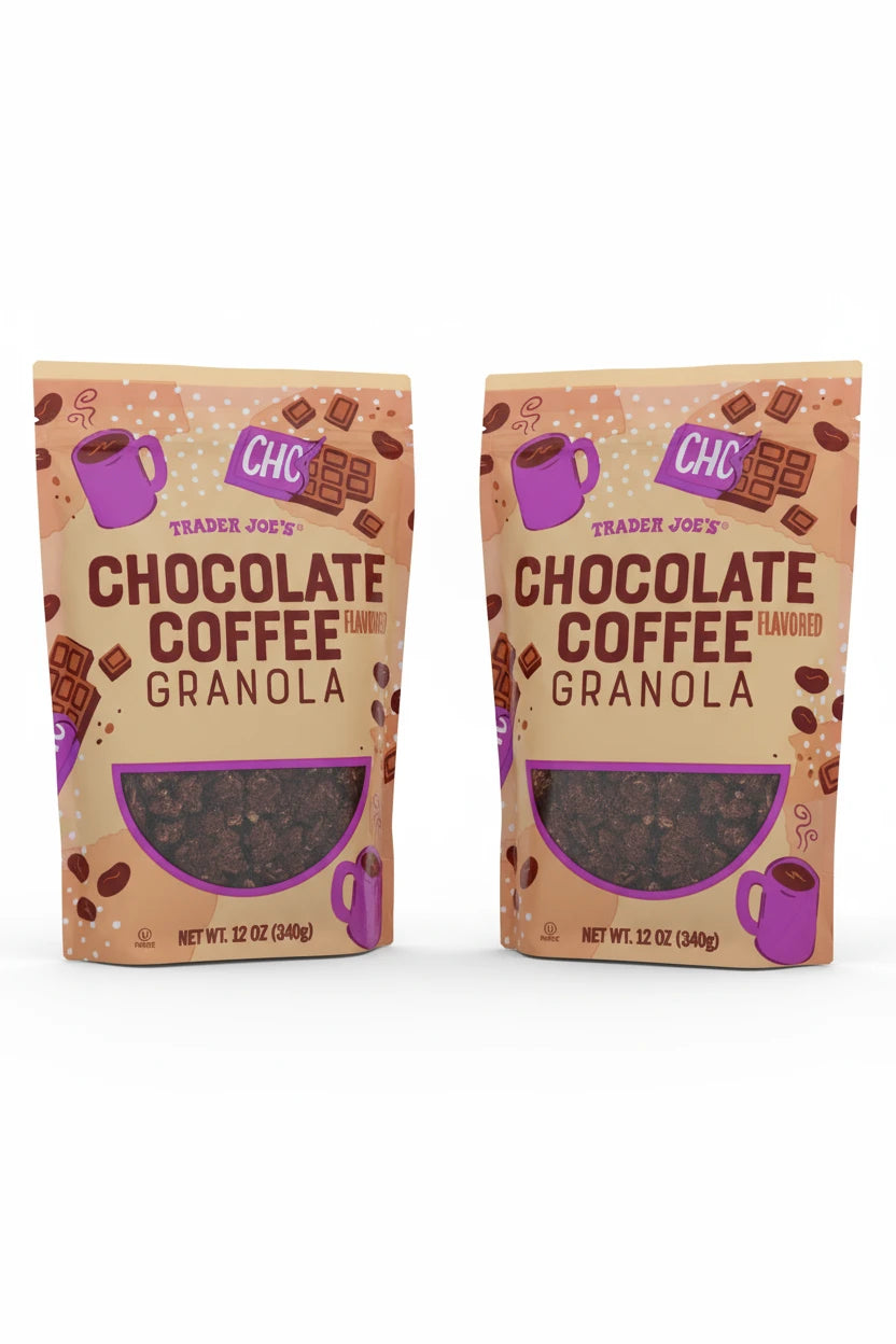 Trader Joe's Chocolate Coffee Flavored Granola 12 Oz (340g) ~ 2 pack