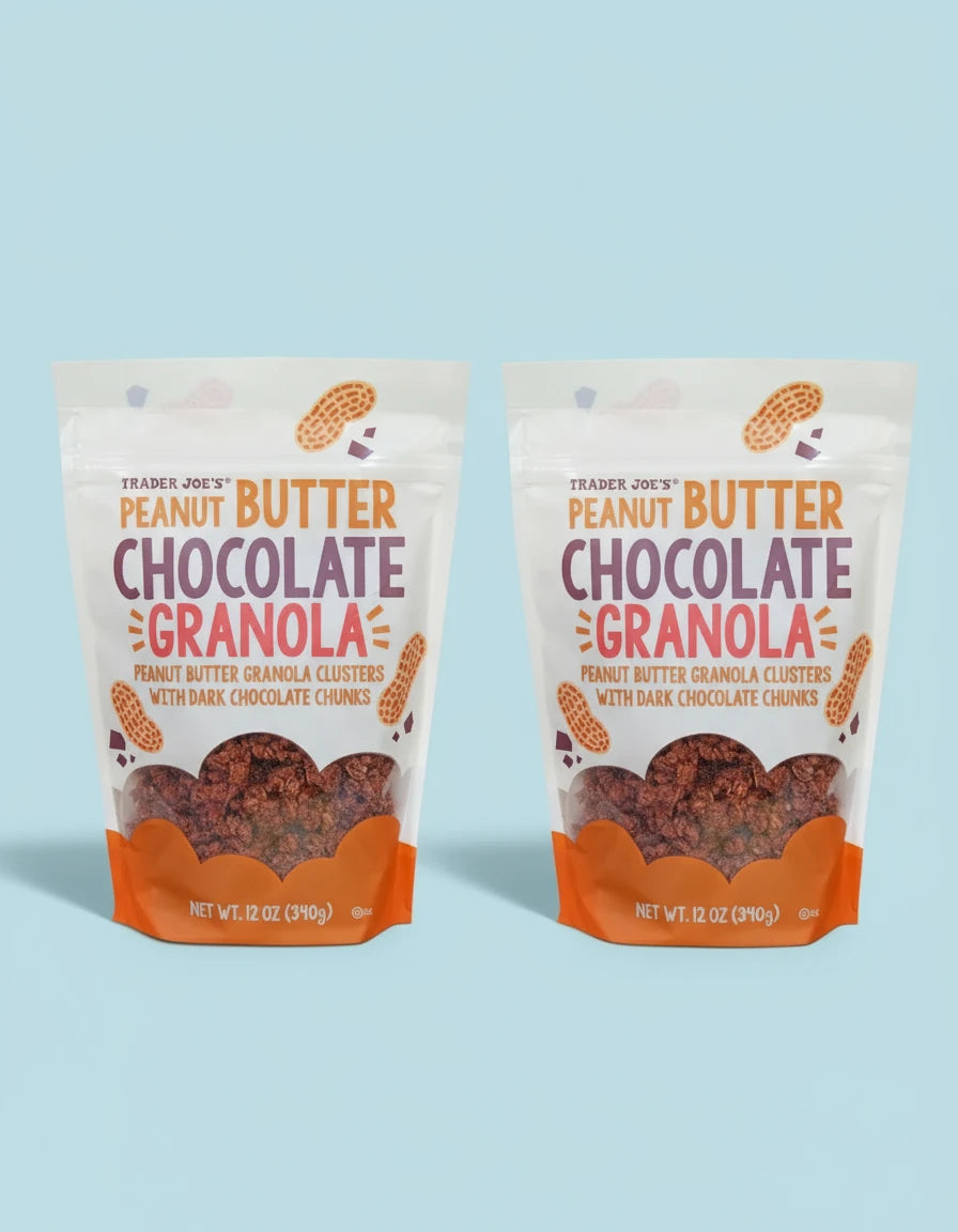 Trader Joe's Peanut Butter Chocolate Granola 12 Oz (340g) ~ 2 pack
