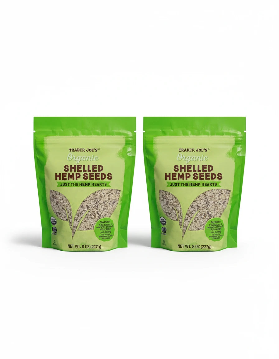 Trader Joe's Organic Shelled Hemp Seeds 8 Oz (227g) ~ 2 pack