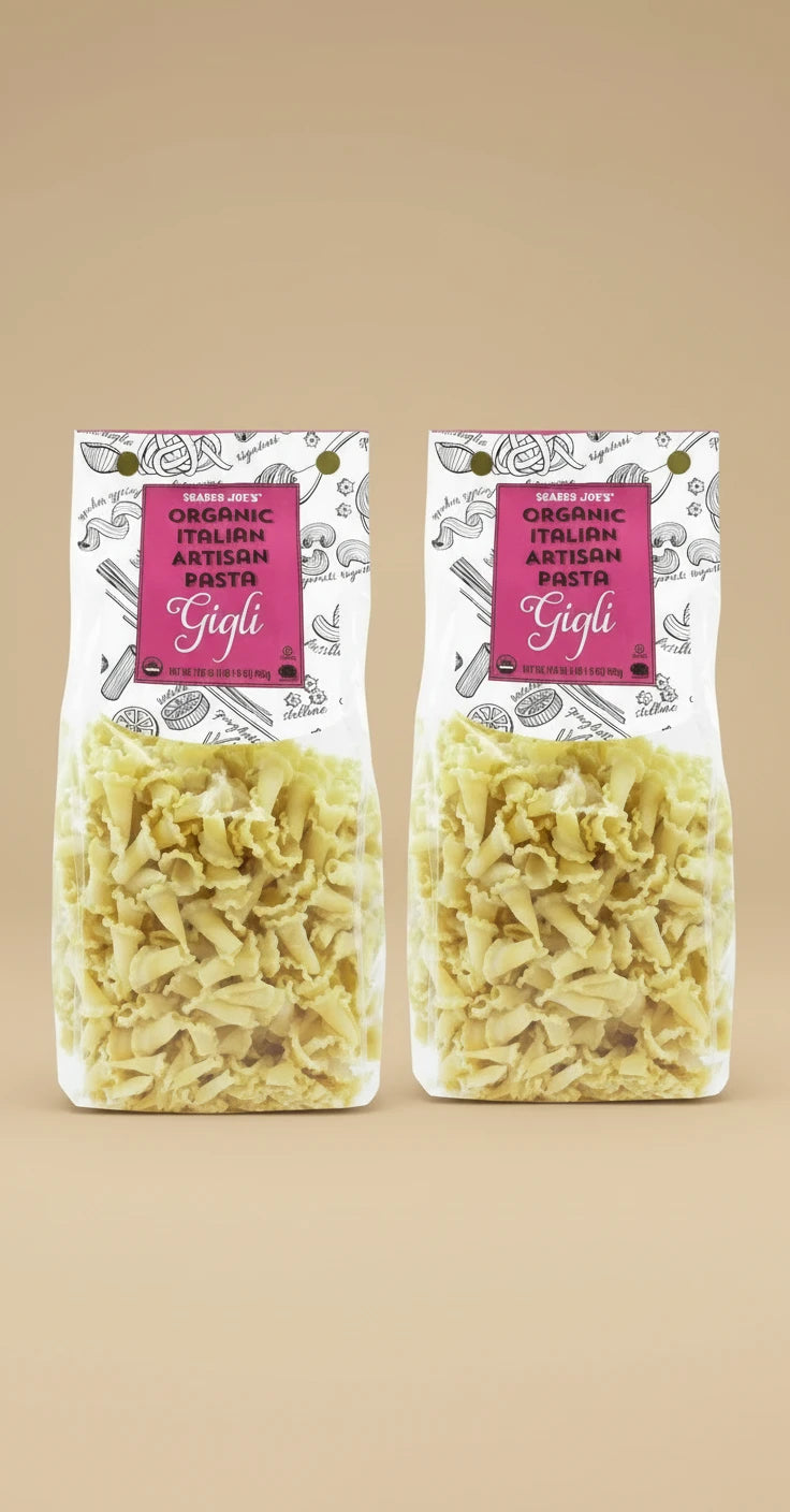 Organic Italian Artisan Gigli Pasta 17.64 Oz ~ 2 Pack