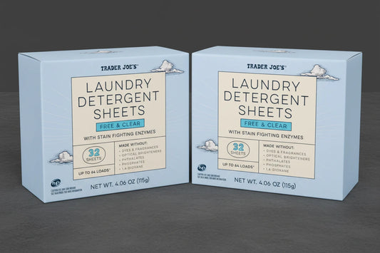 Trader Joe's Laundry Detergent Sheets Free & Clear 3.95 Oz ~ 2 pack